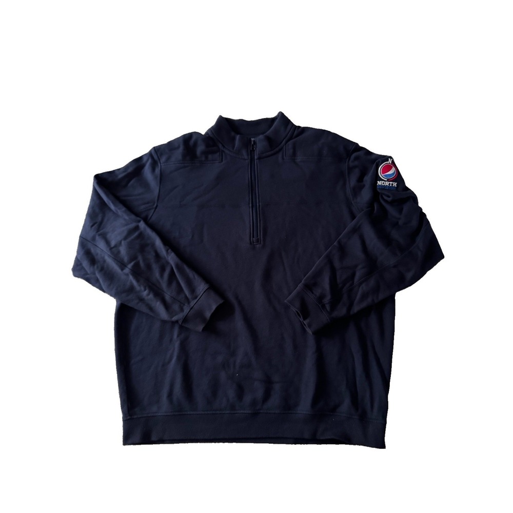 Vineyard Vines Collegiate 1/4 Zip Shep Shirt Sweatshirt Navy Size XL Pepsi Logo